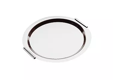APS Fleischplatte / Gemüseplatte Finesse rund 480 mm mit verchromten Messing-Griffen