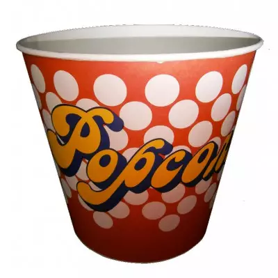 Popcorn Papp-Becher Grösse 5 Rot Popcorn