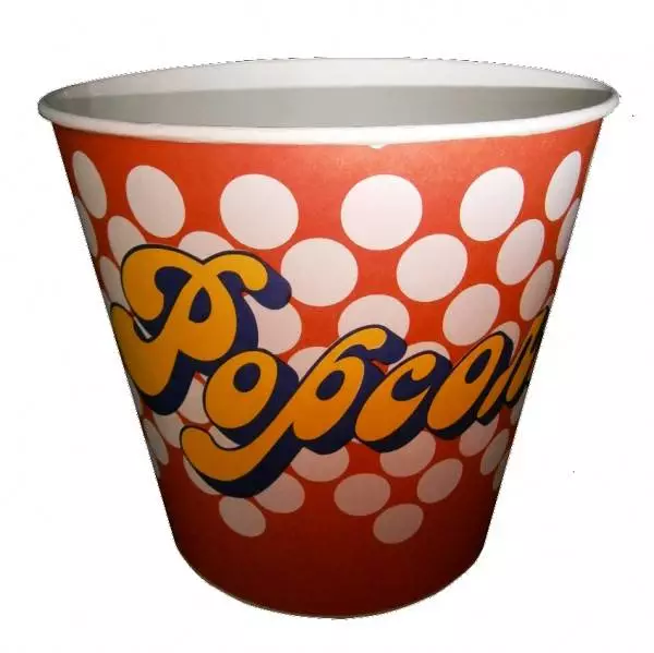 Popcorn Papp-Becher Grösse 5 Rot Popcorn
