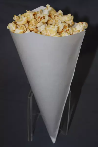 Popcorn Papier-Probiertüte weiss ohne Druck