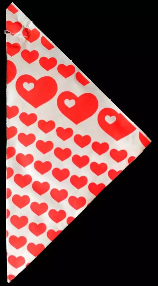 Papierspitztüte 28 cm für 500 g rote Herzen