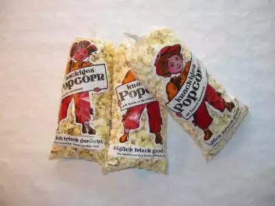 Popcorn Polybeutel mit Druck Mittlerer Lausbub neutral