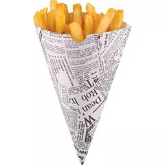 Pommes-Papier-Spitztüte mit Zeitungsmotiv 1000 Stück