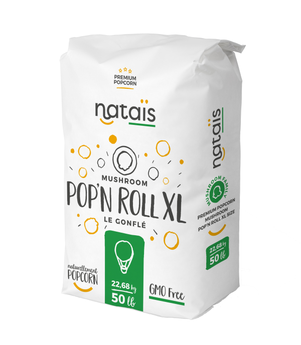 No.148★Premiumシリーズ⑳★マットホンモロコ★popx★ Popcornmais Premium Mushroom Pop n Roll XL 22,68 kg - Candyman