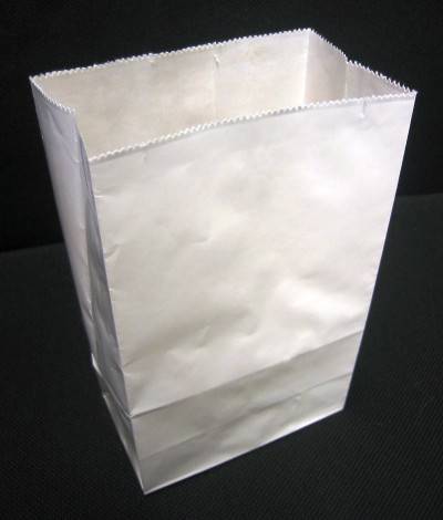 Popcorn Papier-Blockbodenbeutel Grösse 1 weiss ohne Druck 1000 Stück