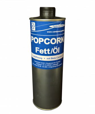 Popcornöl / Popcornfett 1 Liter Flasche halbflüssig mit Beta-Carotin 07-060
