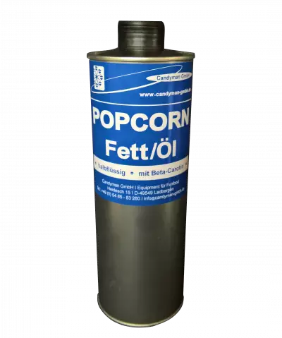 Popcornöl / Popcornfett 1 Liter Flasche halbflüssig mit Beta-Carotin 07-060
