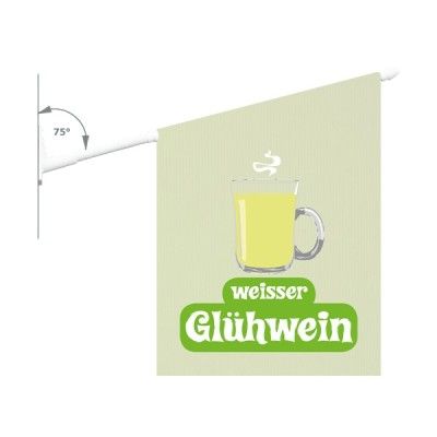Werbe-Fahne weissergluehweinfahne