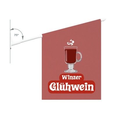 Werbe-Fahne winzergluehweinfahne