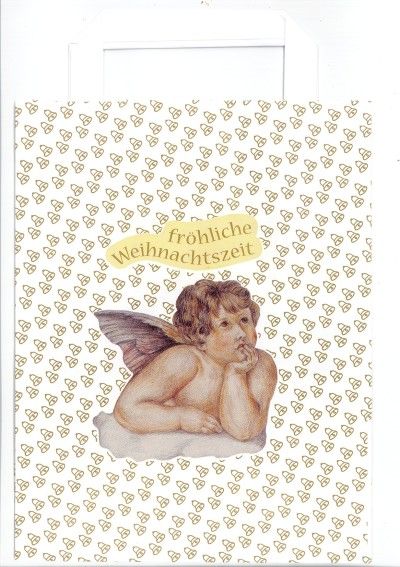 Papier-Tragetaschen Engel weiß engelwei